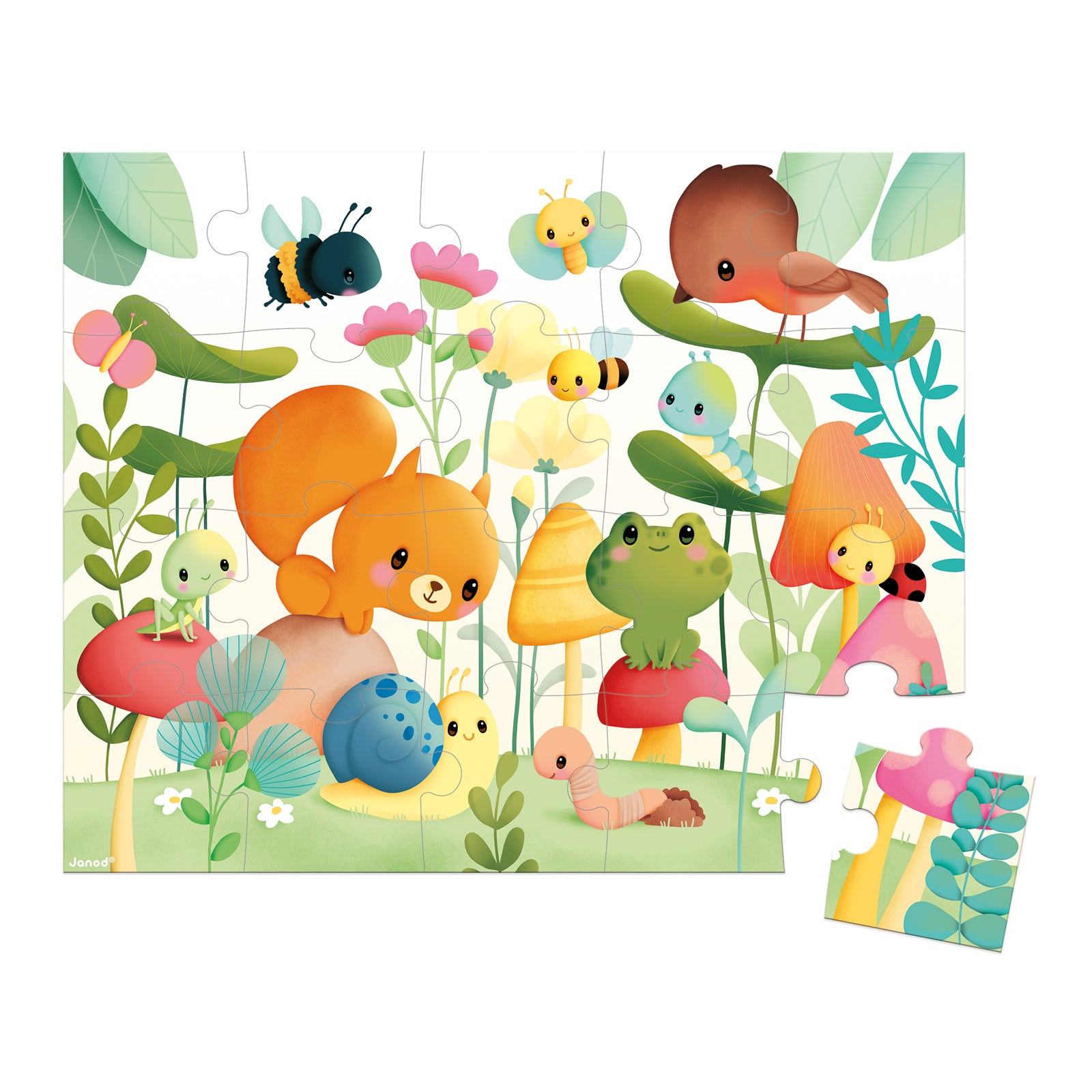 Janod Puzzel - De Tuinvrienden 20 stukjes