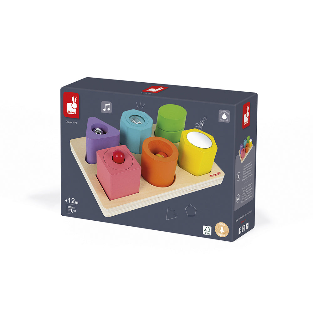 Janod I Wood - Vorm en geluid puzzel