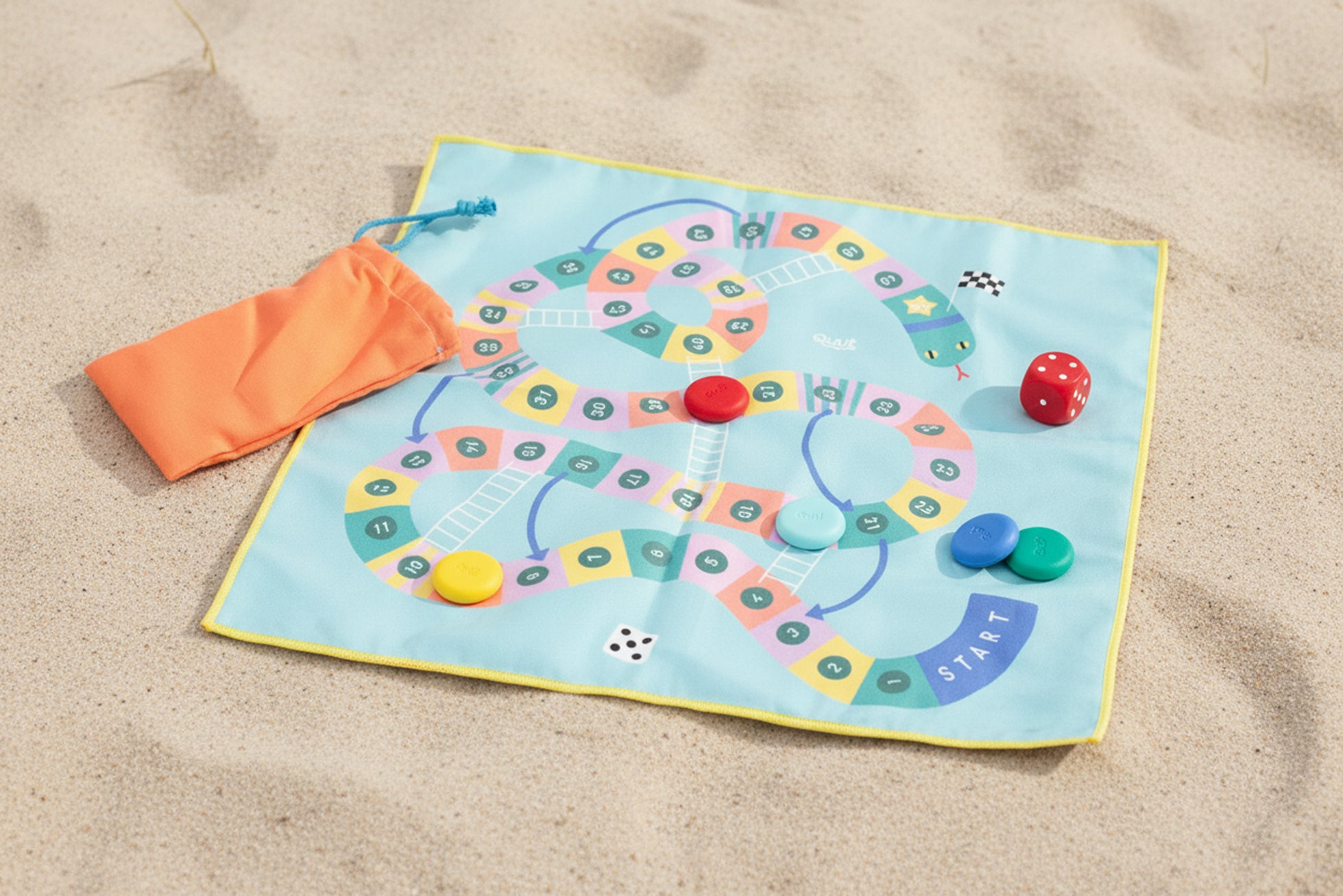 Quut - travel set Ganzenbord + Slangen & Ladders 2 in 1