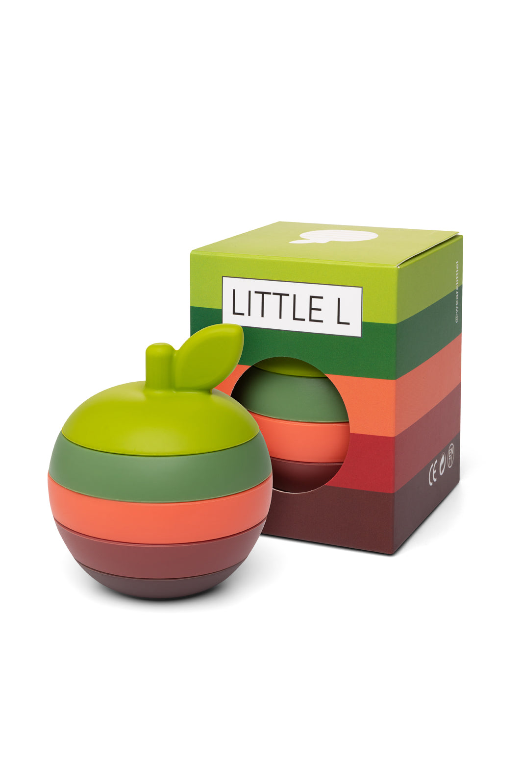 Little L – Stapelappel – Groen en Rood