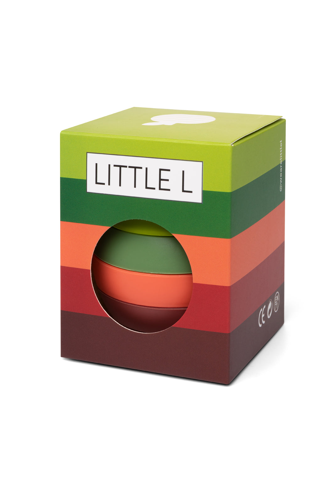 Little L – Stapelappel – Groen en Rood