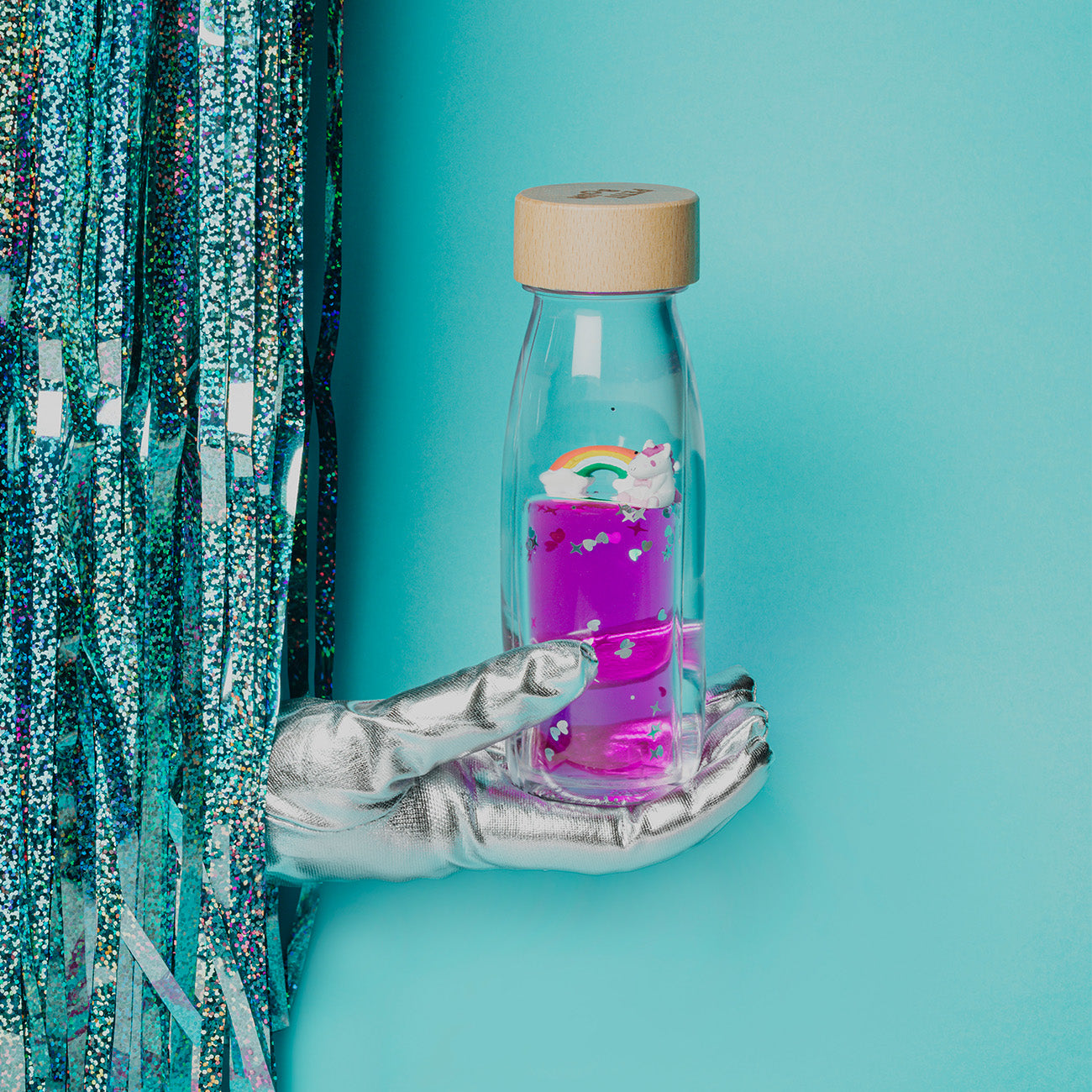 Petit Boum - Sensorische fles - Magische regenboog