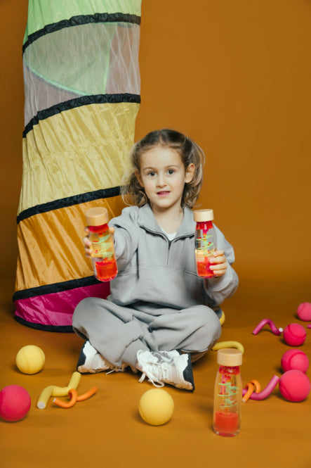 Petit Boum - Sensorische fles - Spiraal Roze