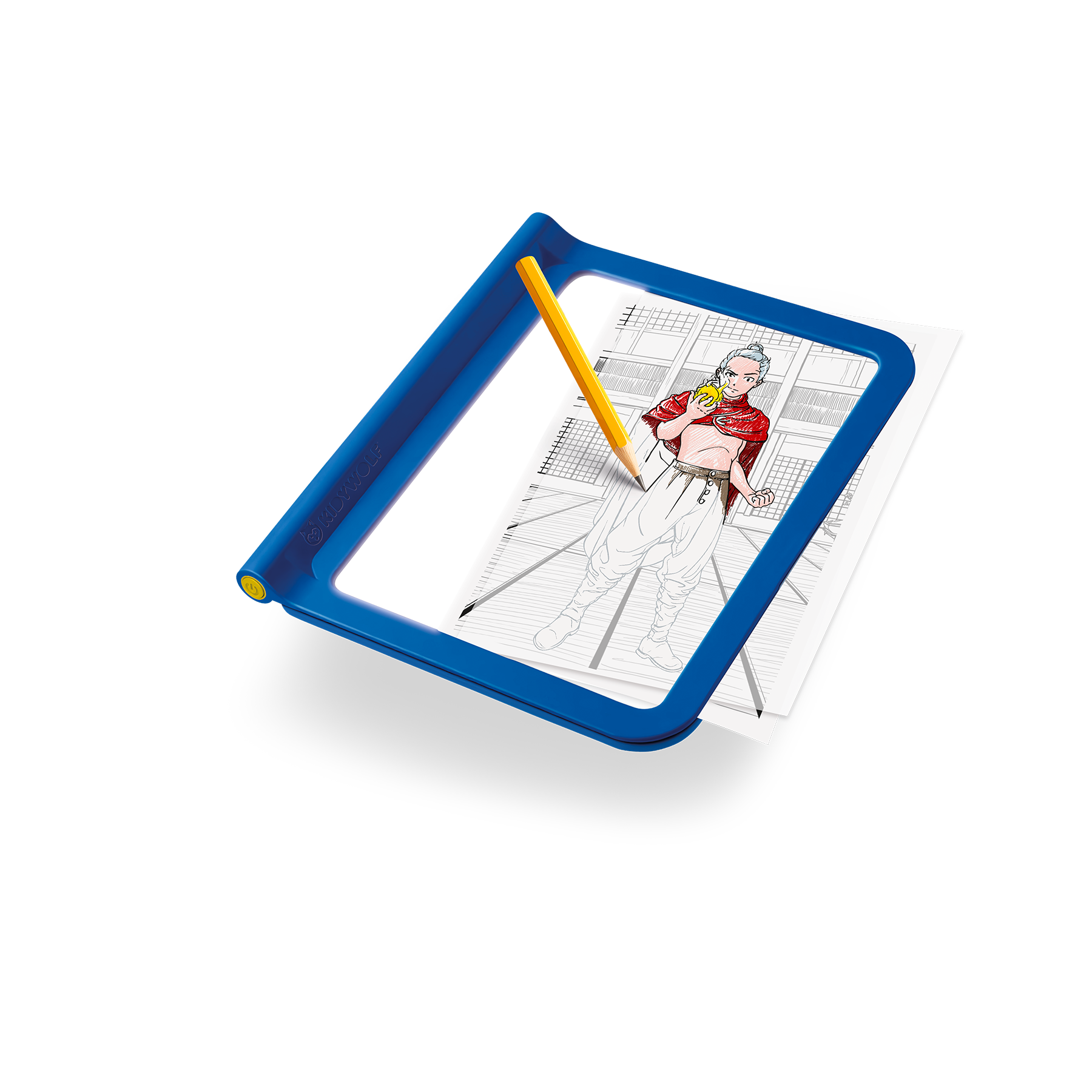 Kidydraw PRO blauw manga - lichtgevend tekenbord