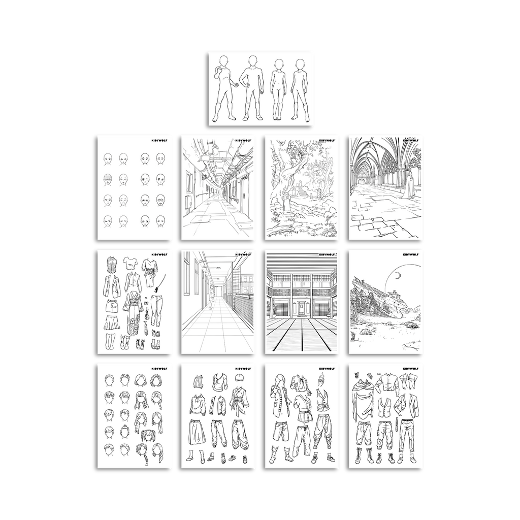 Kidydraw PRO blauw manga - lichtgevend tekenbord