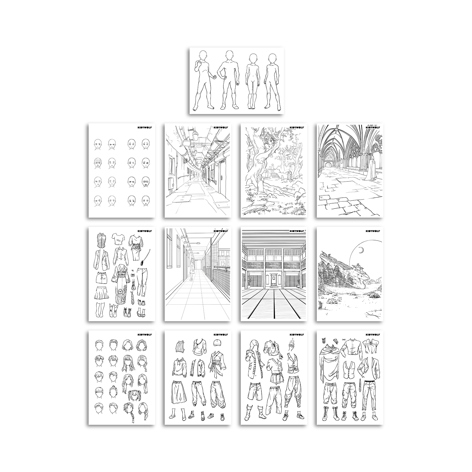 Kidydraw PRO blauw manga - lichtgevend tekenbord