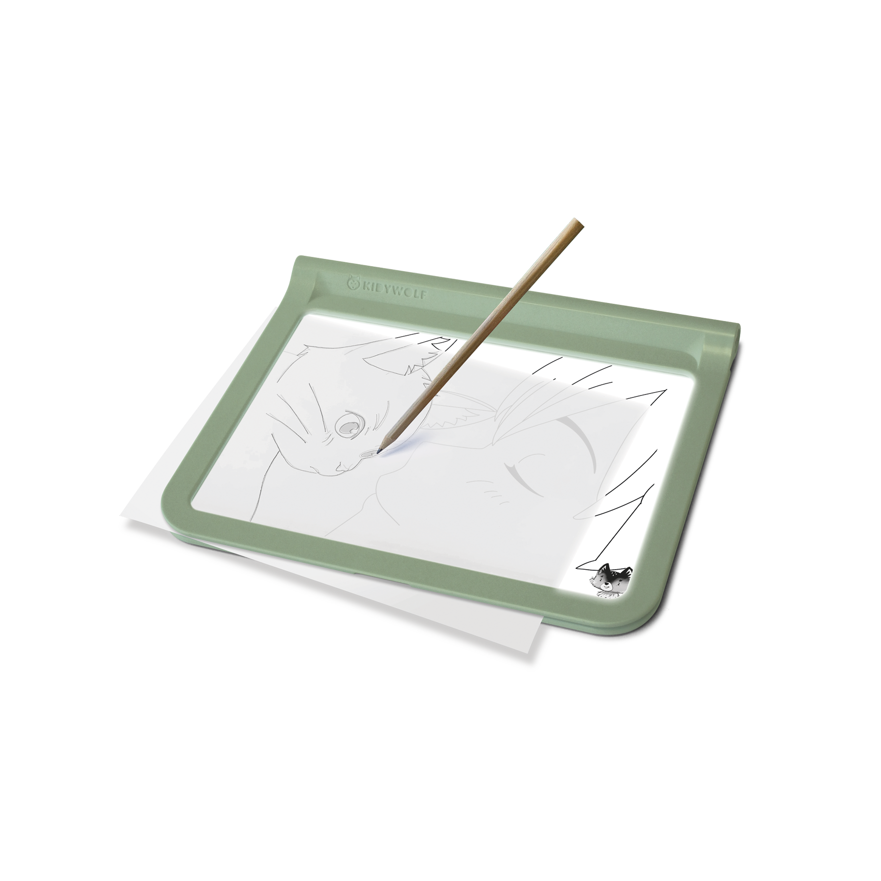 Kidydraw-PRO groen - Lichtgevend Teken- & Leerbord