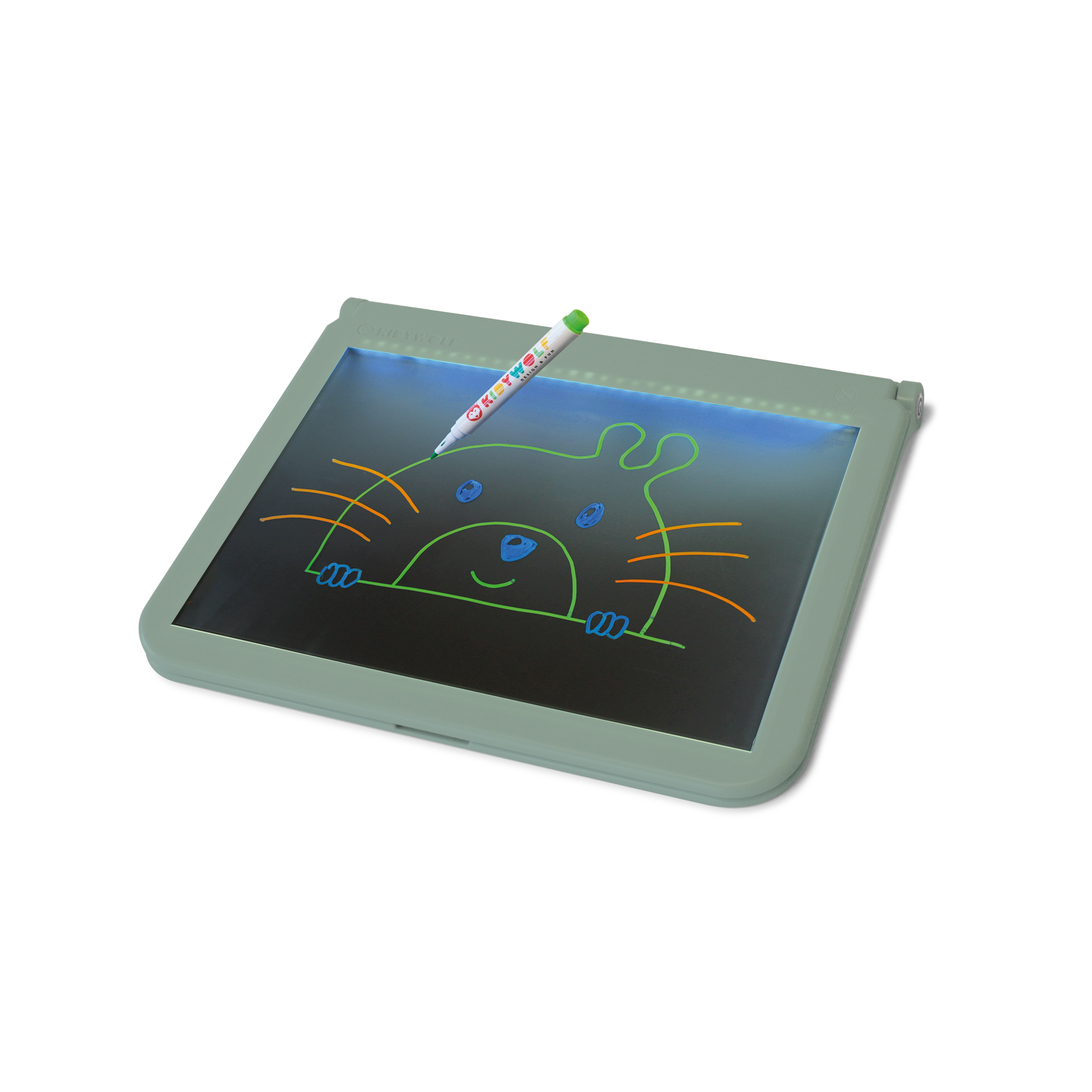 Kidydraw-PRO groen - Lichtgevend Teken- & Leerbord