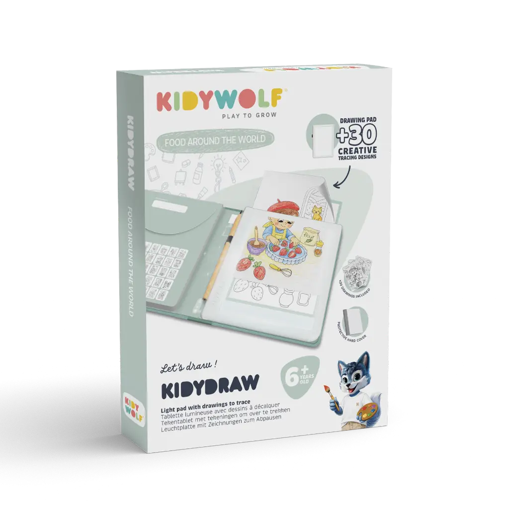 Kidydraw-PAD 6+ - voedsel over de hele wereld