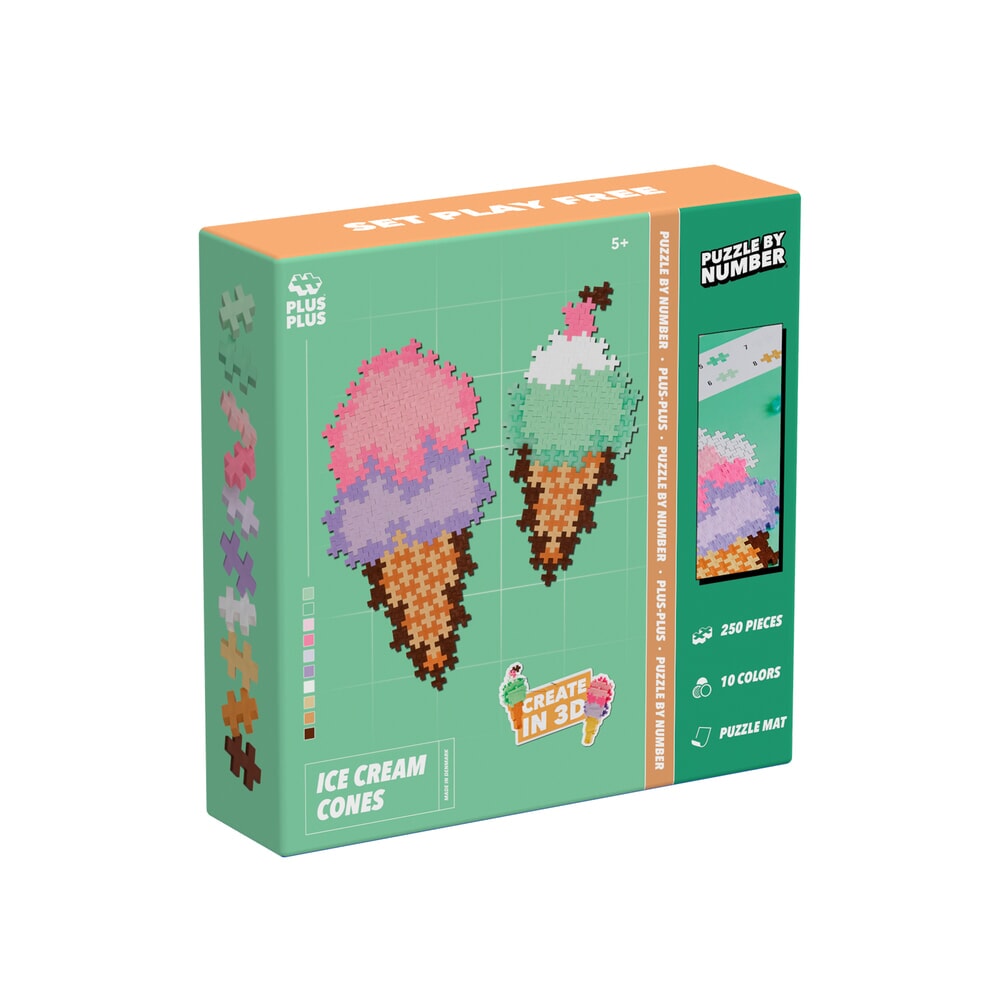 Plus-Plus Puzzle By Number Ice Cream 250 stuks