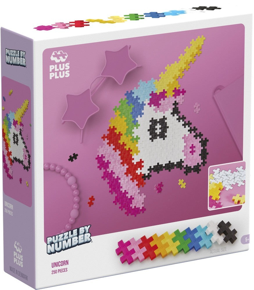 Puzzel op nummer eenhoorn Plus-Plus: 250 st.