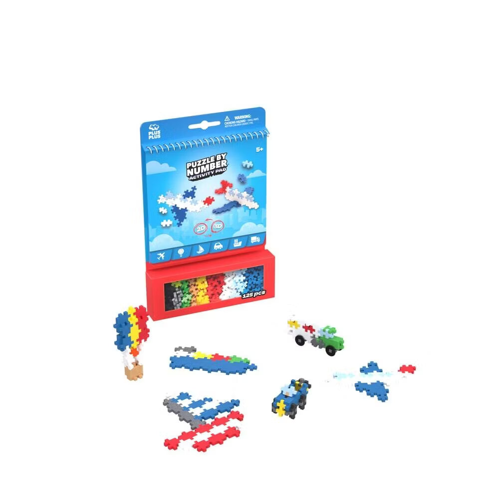 Plus-Plus Puzzle by Numer transport - Activity Pad