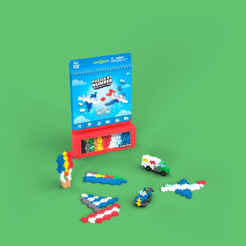 Plus-Plus Puzzle by Numer transport - Activity Pad