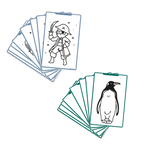 Kidydraw mini Refill - dieren over de hele wereld en oceanen en piraten