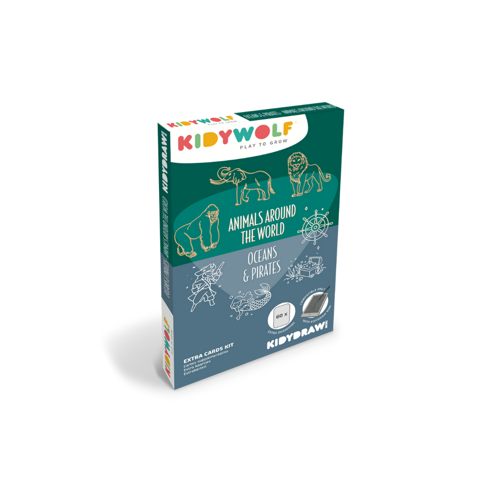 Kidydraw mini Refill - dieren over de hele wereld en oceanen en piraten