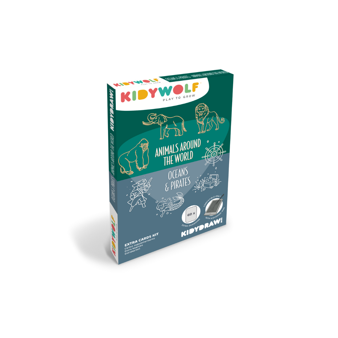 Kidydraw mini Refill - dieren over de hele wereld en oceanen en piraten